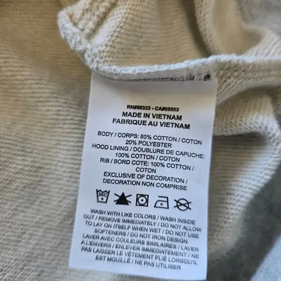 Nike NSW DNA Stacked Rainbow Swoosh Cropped Hoodie Gray White Womens M - Picture 5 of 7